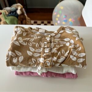 0-3 Baby Girl 3 Onesie Bundle